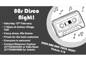 80s Disco @ Ashton under Hill Village Hall